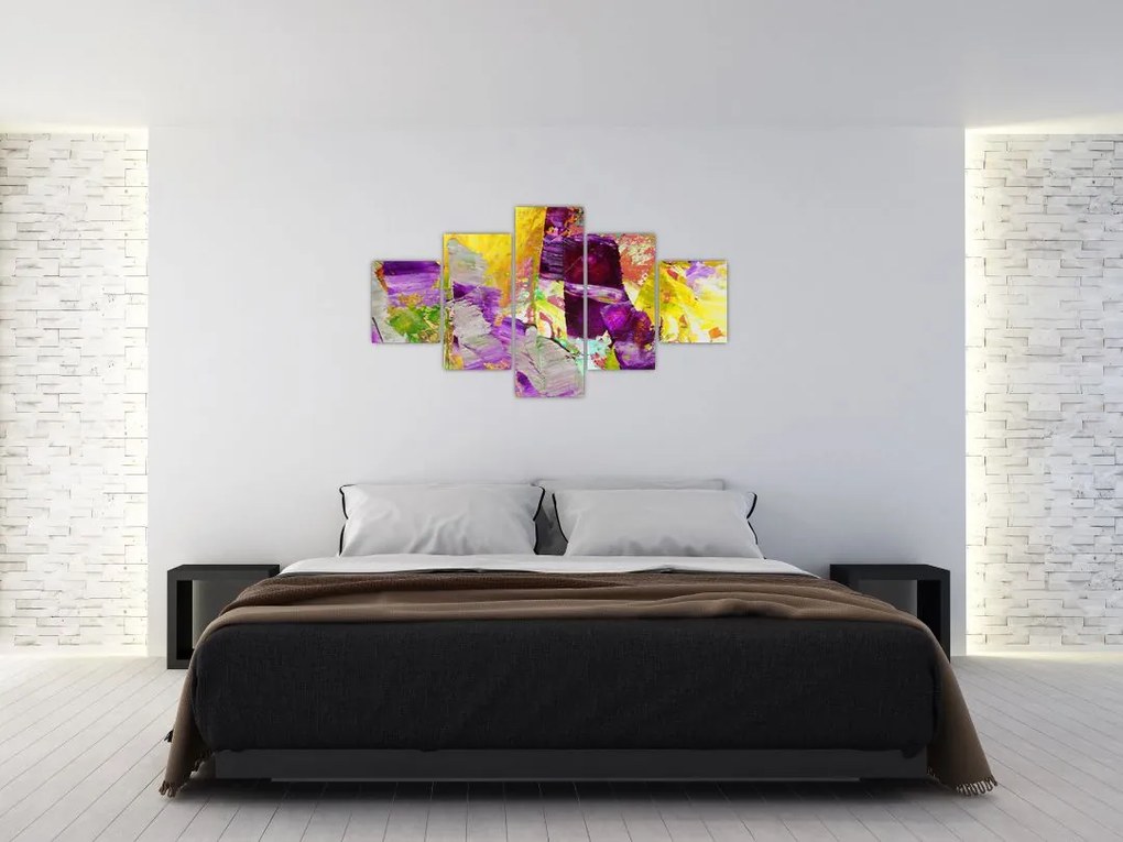 Obraz abstrakcji - malarstwo (125x70 cm)