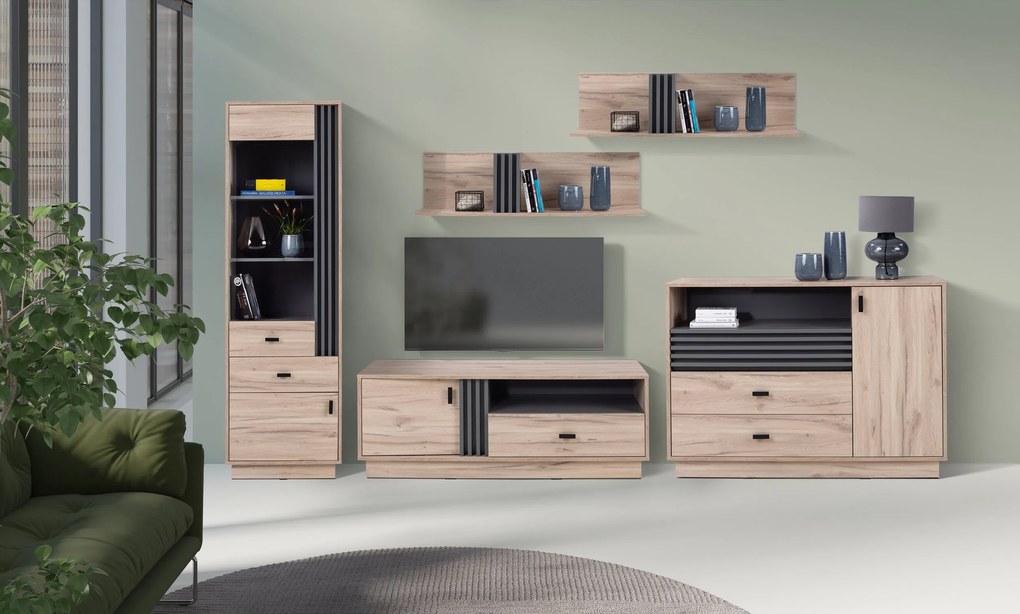Komoda PUNTO 120 cm do Salonu Sypialni Dąb