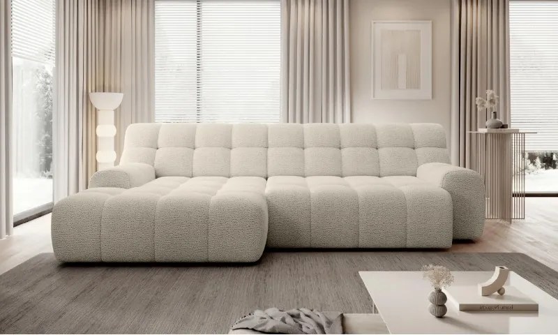 Narożnik COCOON S w układzie L z elektryczną regulacją siedziska Lewostronny w tkaninie JAGUAR 02