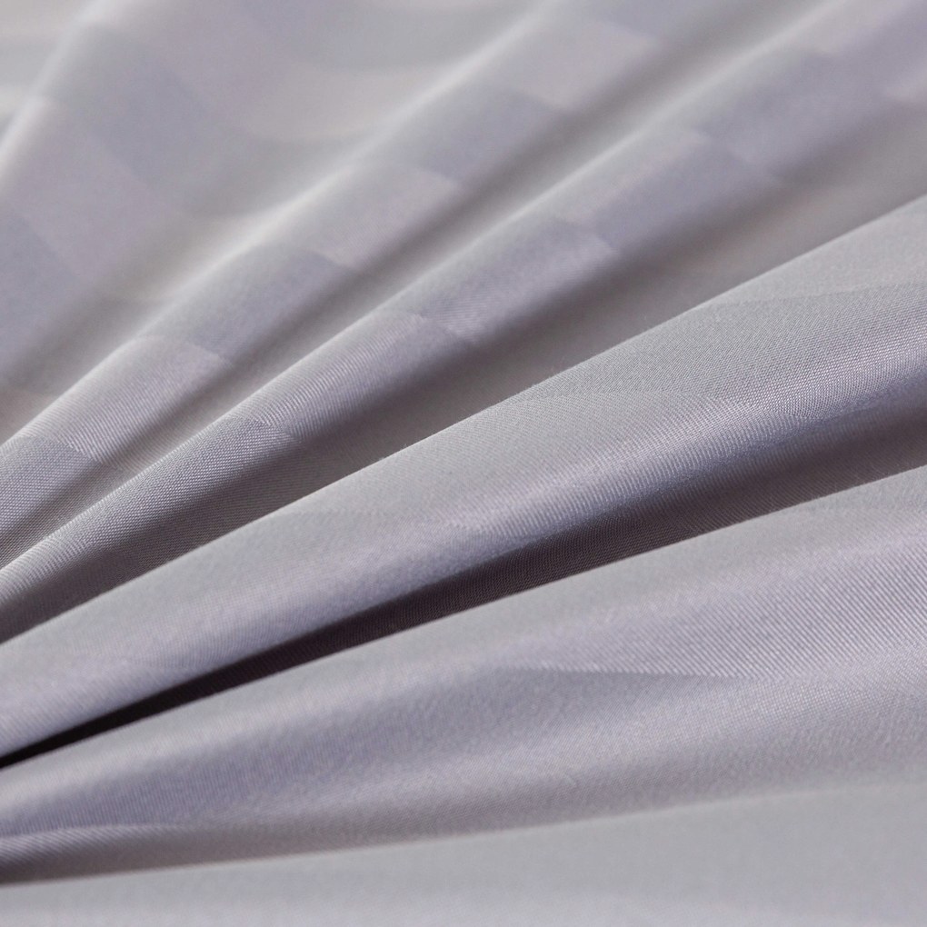 PrzytulneMieszkanie.pl PrzytulneMieszkanie.pl Hotelowa pościel z mikrowłókna JASMINE jasnoszara - pasek 2 cm, hotelowa kieszeń Rozmiar pościeli: 2 szt 70 x 90 cm | 200 x 220 cm