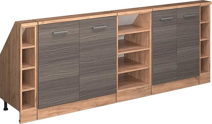 Szafka kuchenna na dach skośny szlachetna szarość 210x46x81.6 r-line