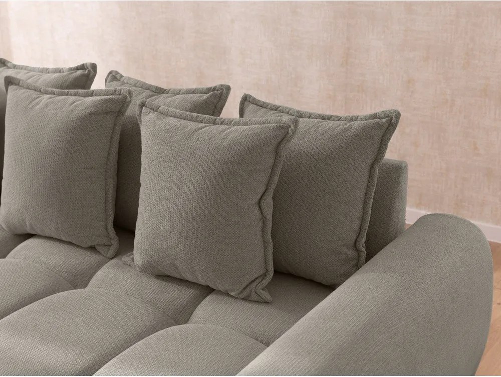 Szarobrązowy narożnik (prawostronny/z szezlongiem) Albane – Ropez