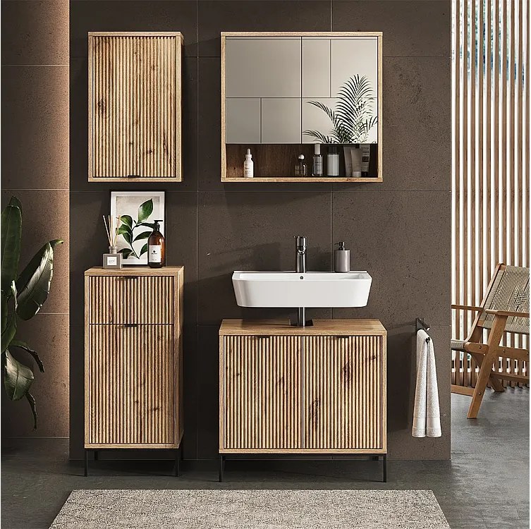 Zestaw mebli łazienkowych viking oak 70x45x63 eliza