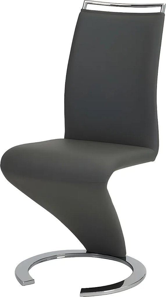 Komplet 4 krzeseł TWIZY - Materiał skóropodobny czarny