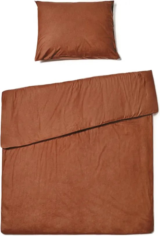 PrzytulneMieszkanie.pl PrzytulneMieszkanie.pl Bawełniana pościel CALMORA brązowa Rozmiar pościeli: 2 szt 70 x 90 cm | 160 x 200 cm