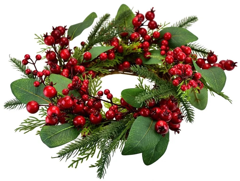 Wieniec świąteczny Jagody bzu, 30 cm