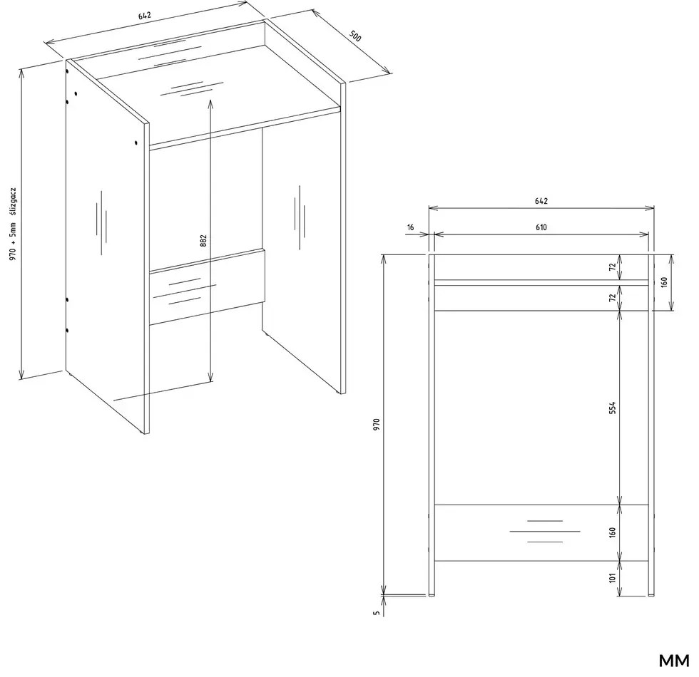 Kaszmirowa szafka do zabudowy pralki  C0-N47
