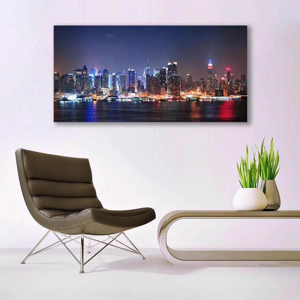 Zdjęcie na płótnie Panorama Metropolii o Zmierzchu