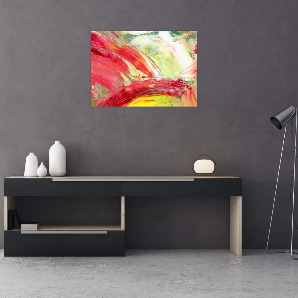 Obraz na szkle abstrakcji - malarstwo (70x50 cm)