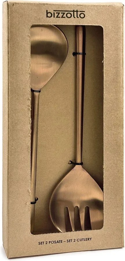 Sztućce do sałatek 2 szt. ze stali nierdzewnej Hestia – Bizzotto