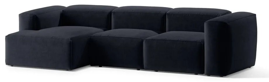 Ciemnoniebieski narożnik (lewostronny/z szezlongiem) Bergano – Cosmopolitan Design