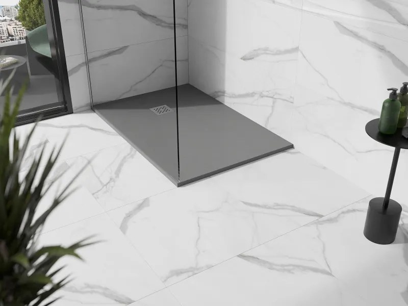 Mexen Stone+ brodzik kompozytowy prostokątny 100 x 70 cm, szary-beton - 44617010