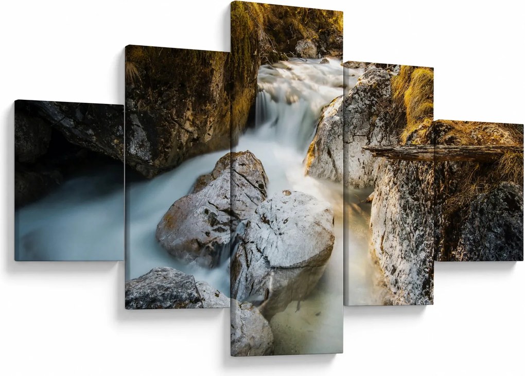 Obraz - Strumień leśny (125x70 cm)