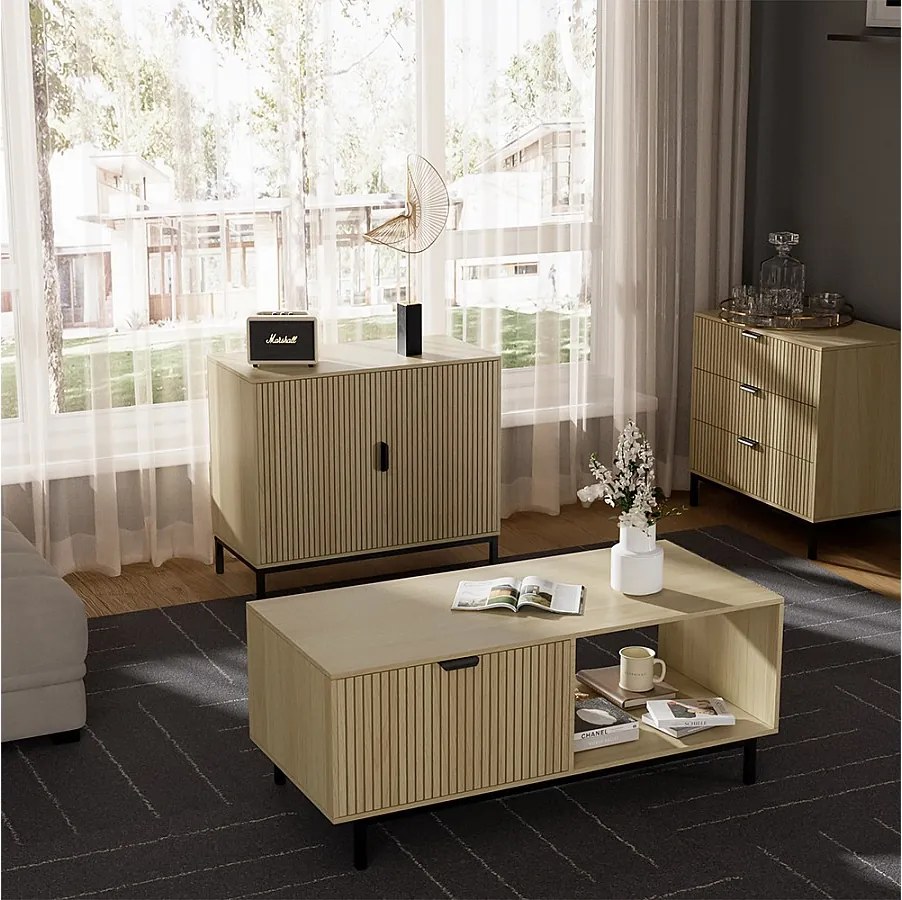 Stolik kawowy dąb 110x50x45 lennox