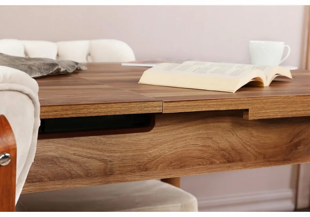 Rozkładany stół jadalniany Inci Walnut