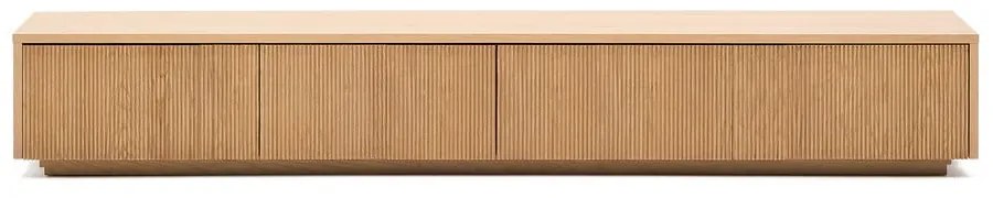 Szafka pod TV w dekorze dębu w naturalnym kolorze 200x30x40 cm Helvine – Kave Home