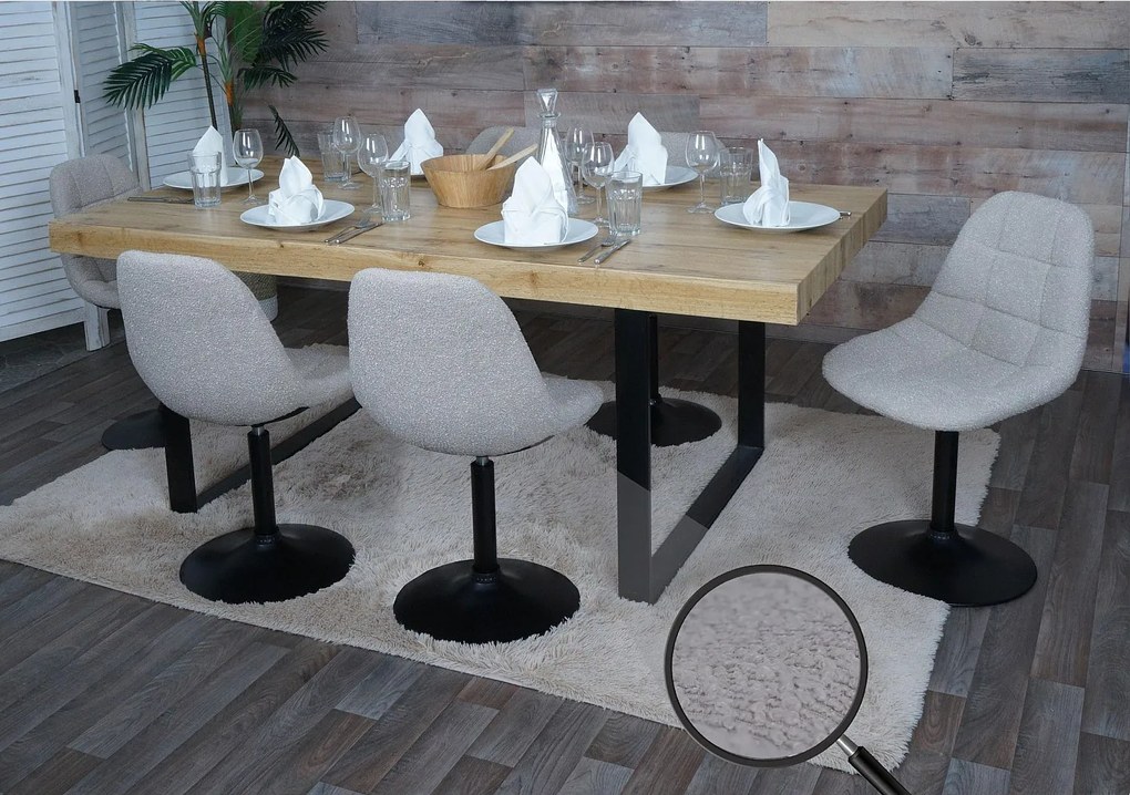 Krzesło do jadalni MCW-A60 (zestaw 6 sztuk),  taupe