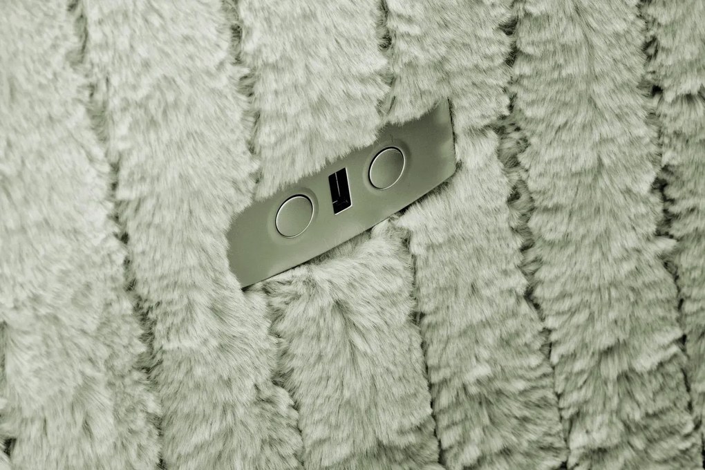 Miętowy rozkładany fotel T7-G55