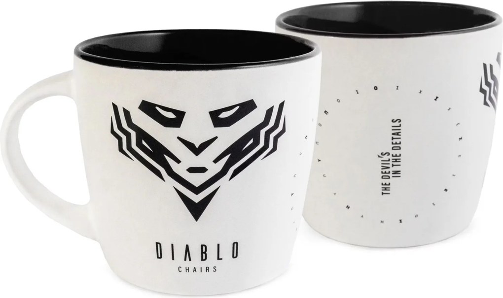 Kubek Diablo biało-czarny