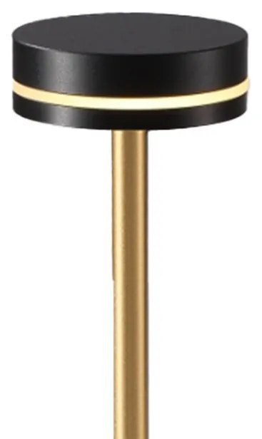 Lampka nocna czarna złota Sam 5W LED