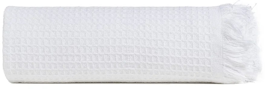 Biała narzuta z bawełny z recyklingu 260x280 cm Honeycomb – Ixia