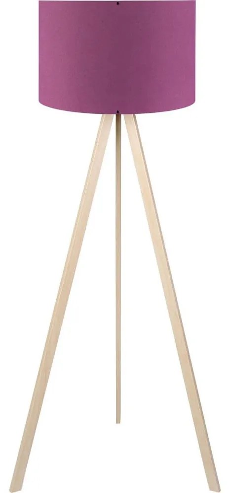 Lampa stojąca AYD 1xE27/40W/230V fioletowa/beżowa