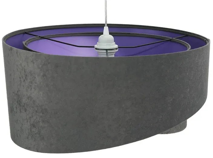Grafitowo-fioletowa skandynawska lampa wisząca - 23X EX991 R4-S44