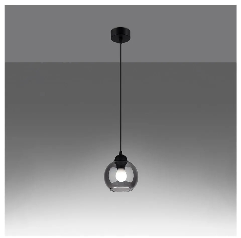Czarna lampa wisząca ø 15 cm Grande – Sollux