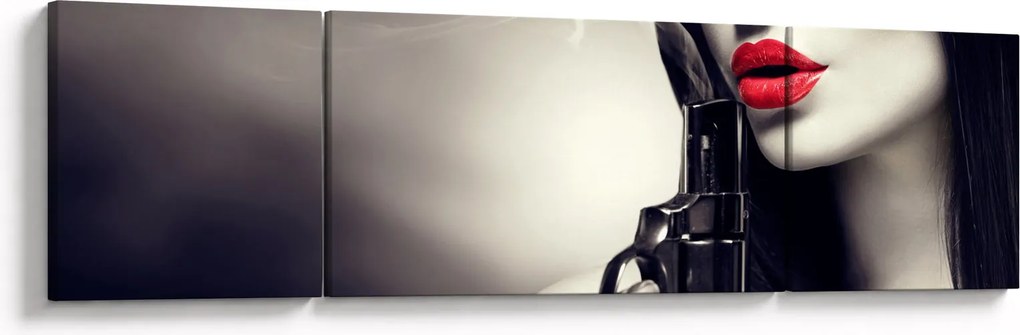Obraz - Tajemnicza kobieta (170x50 cm)