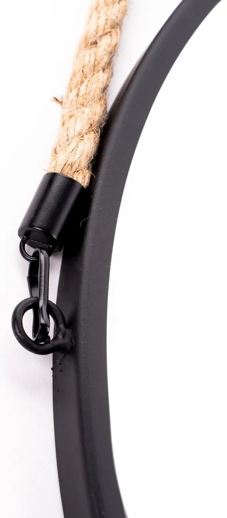 Lustro ścienne okrągłe na sznurku, Ø 37 cm