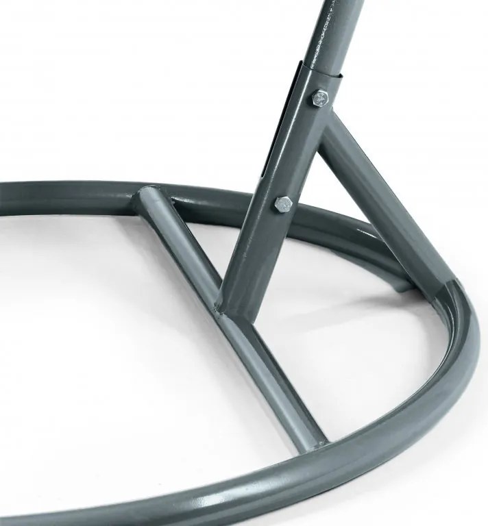 Szary wiszący fotel KOLUMBIA ze stojakiem