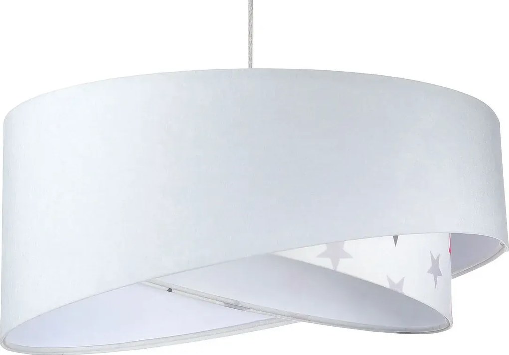 Biała lampa wisząca dla dziecka w gwiazdki R7-L08