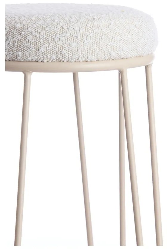 Kremowy tapicerowany hoker (wysokość siedziska 73 cm) Alice – Light &amp; Living