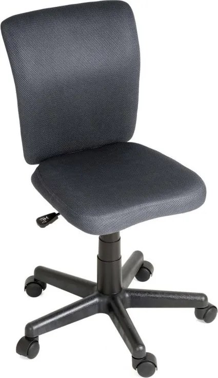 Dziecięce krzesło biurowe obrotowe, bez podłokietników, szar