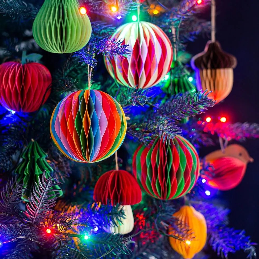 Papierowa ozdoba świąteczna Honeycomb Tree – Sass & Belle