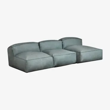 Sofa Modułowy Z Szezlongiem 3-częściowy Do Ogrodu Dojans Éter Zieleń - Sklum