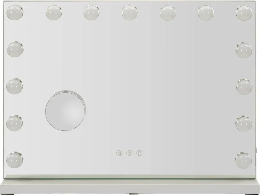 Lustro ścienne w oświetleniem i półką 55x43 cm Hollywood – Mauro Ferretti