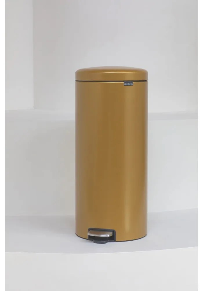 Stalowy kosz na śmieci z pedałem w kolorze złota 30 l NewIcon – Brabantia