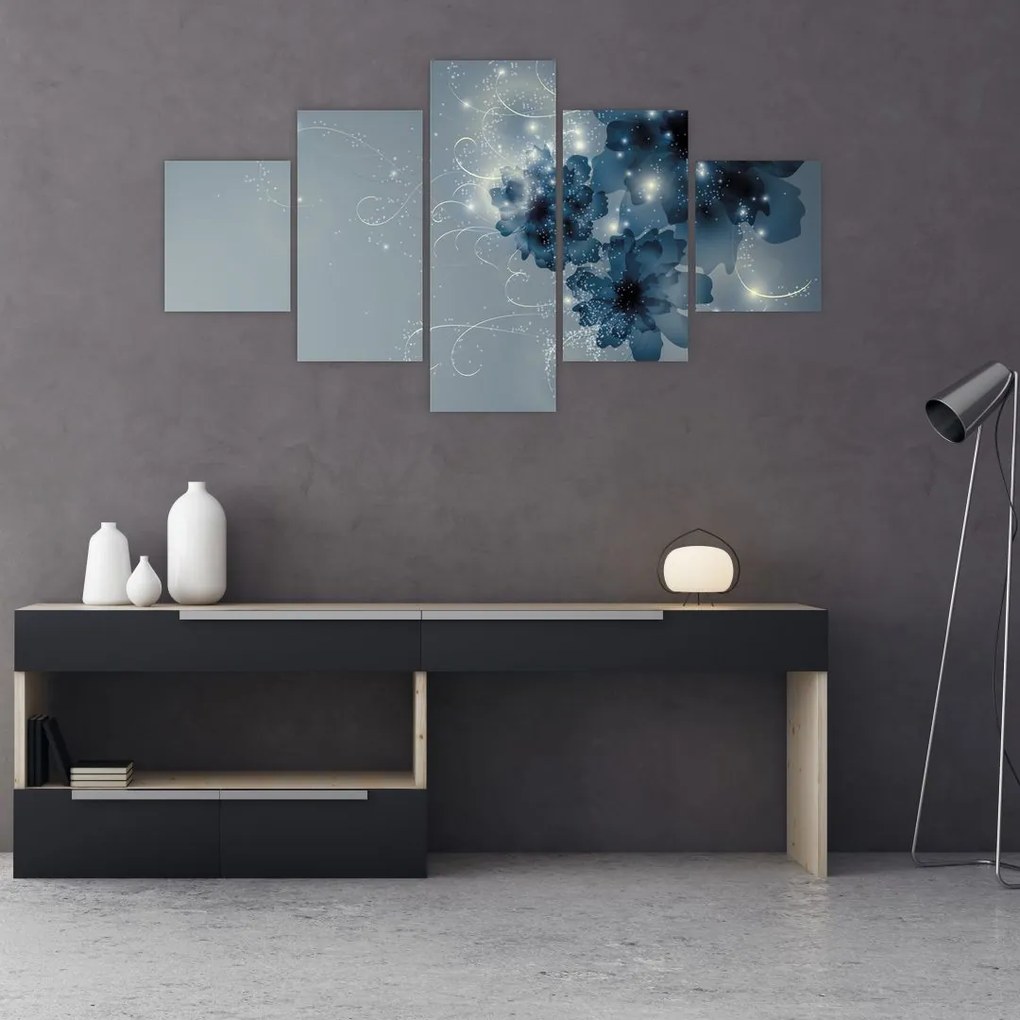 Obraz - Delikatne kwiaty (125x70 cm)
