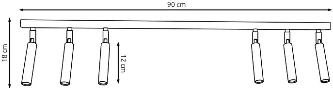 Czarna metalowa lampa reflektorowa - D142 H3-H16