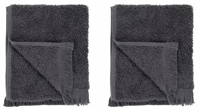 Ciemnoszare bawełniane ręczniki zestaw 2 szt. 30x50 cm FRINO – Blomus