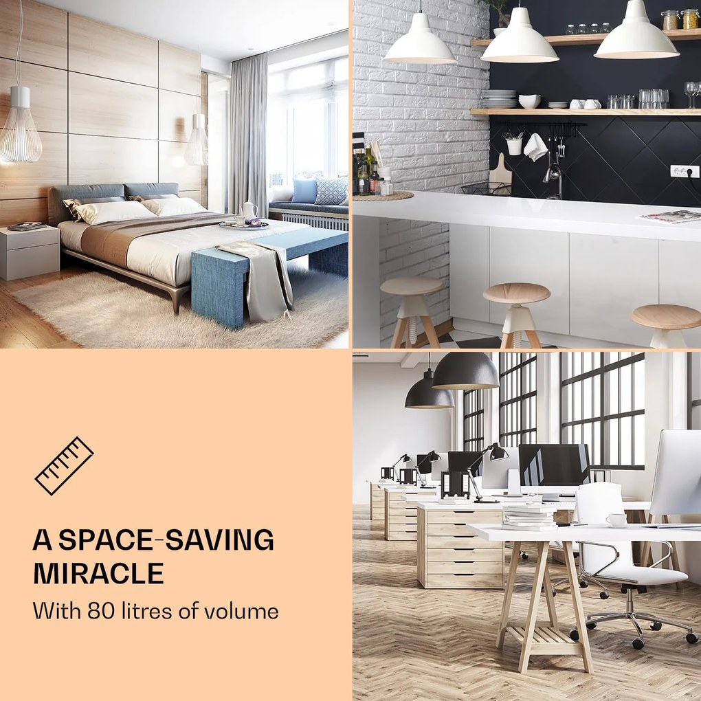 Klarstein Beersafe Reflect 84.5cm 80L Lodówka na Napoje Biały