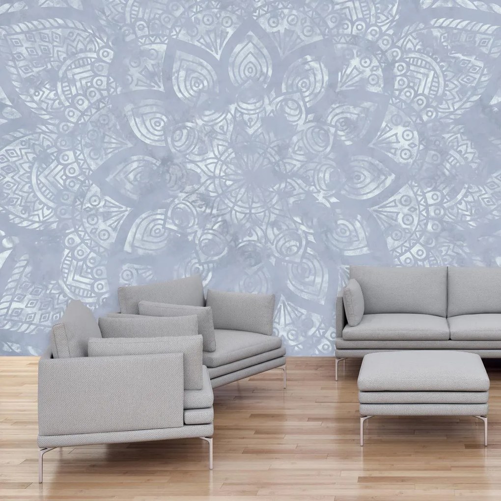 Fototapeta - Niebieska mandala (196x136 cm)