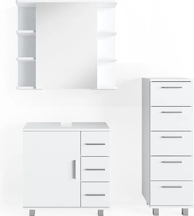 Zestaw mebli łazienkowych biały 60x33x60.8 ilias