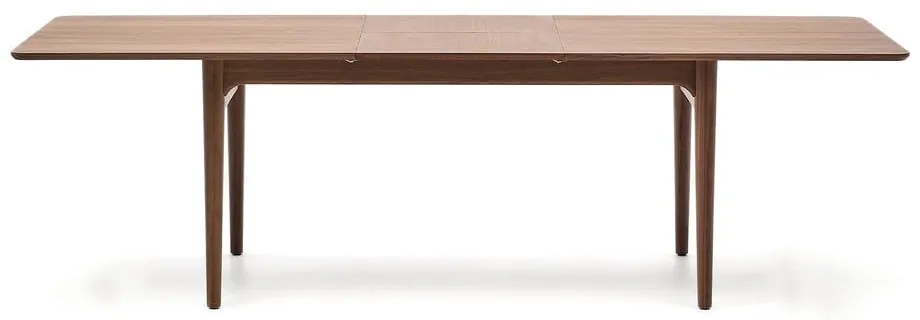 Rozkładany stół z dodatkowym blatem w dekorze orzecha 100x200 cm Elan – Kave Home