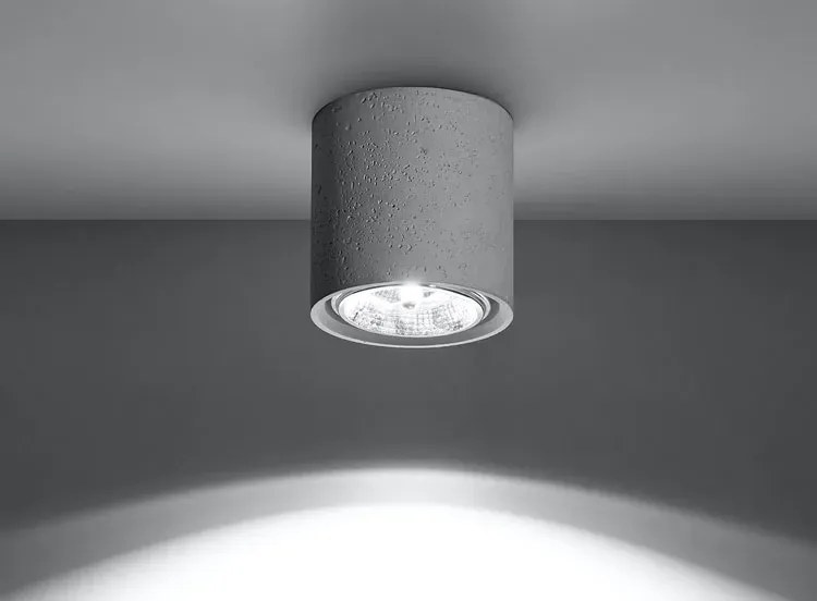 Okrągły loftowy plafon z betonu - EX578-Maler