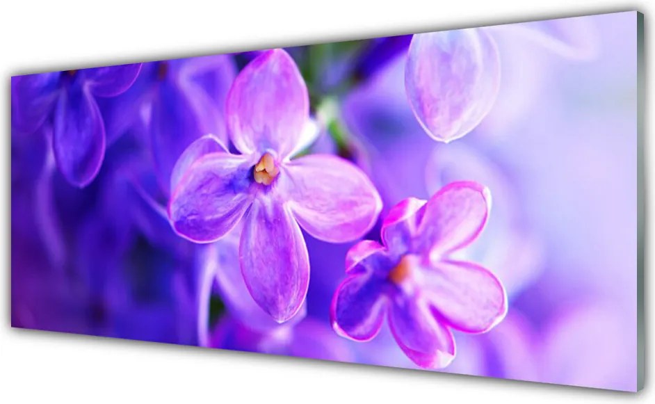 Panel Szklany Polana Fioletowych Kwiatów