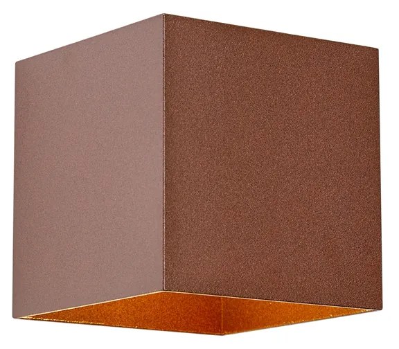 Zewnętrzna lampa ścienna rdzawy brąz z LED 2-punktowa IP65 z funkcją ściemniania i solarna - Charlene