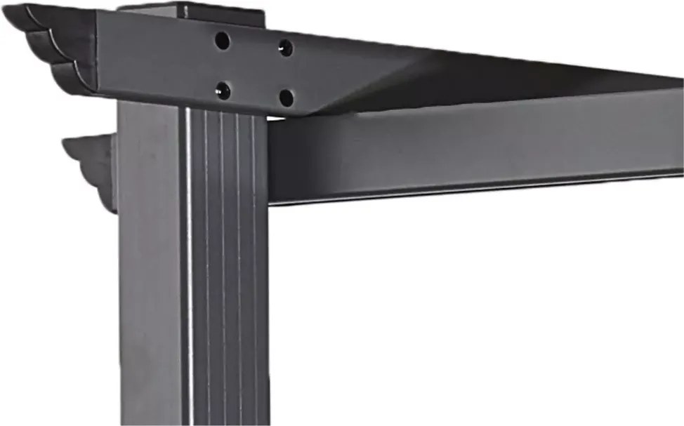 Pawilon ogrodowy Desire 3x4 m – nowoczesna altana tarasowa z aluminiową ramą i rozsuwanym dachem w kolorze ecru
