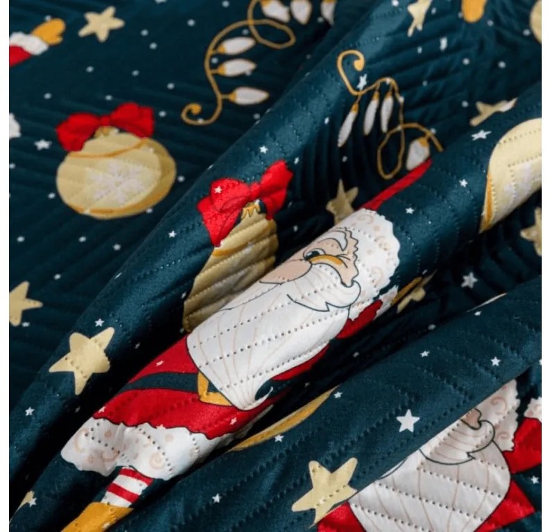 Narzuta na łóżko SANTA, niebieska Rozmiar: 220 x 240 cm